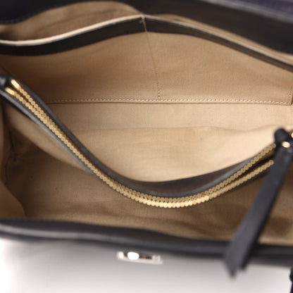 Chloe Smooth Calfskin Quilted Small Faye Day Shoulder Bag Full Blue 6 of 14