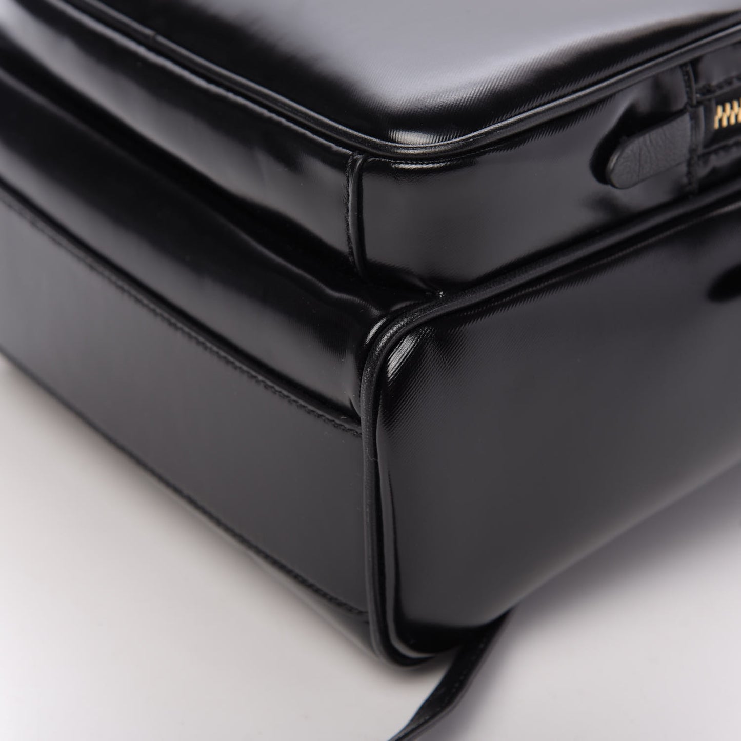 Coated Canvas Horseferry Print Backpack Black