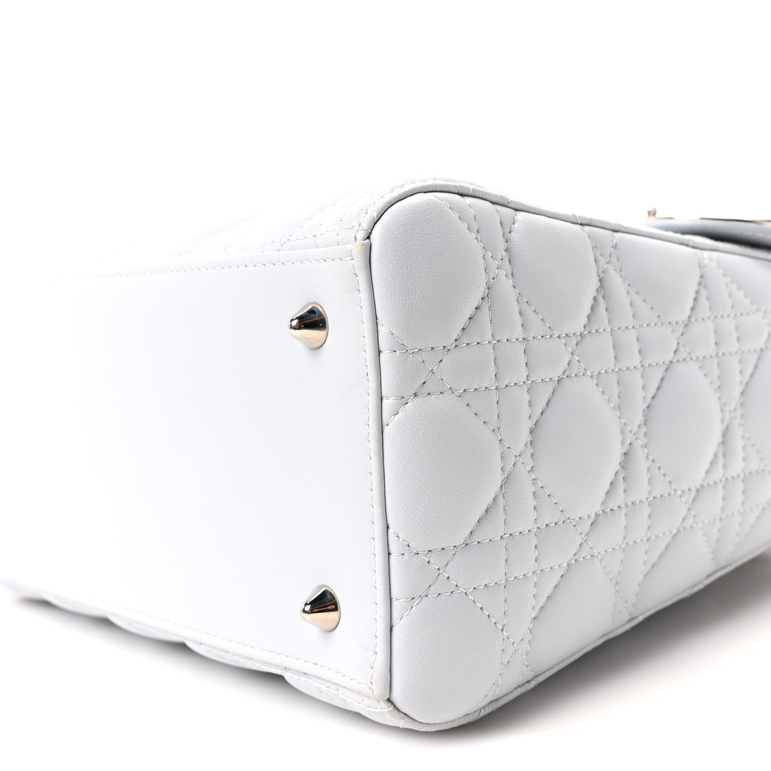 Christian Dior Lambskin Cannage Medium Lady Dior Crystal Strap Light Blue 10 of 10