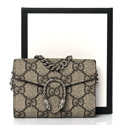 Gucci GG Supreme Monogram Dionysus Coin Purse Taupe 9 of 9