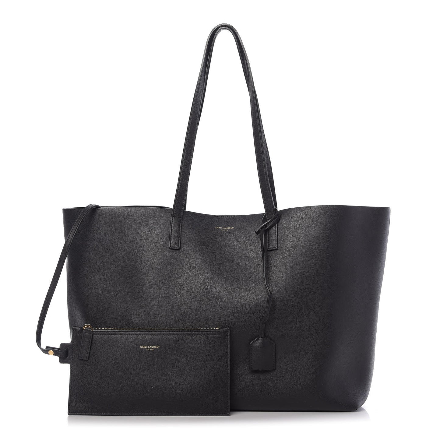 Calfskin Large Shopping Tote Black