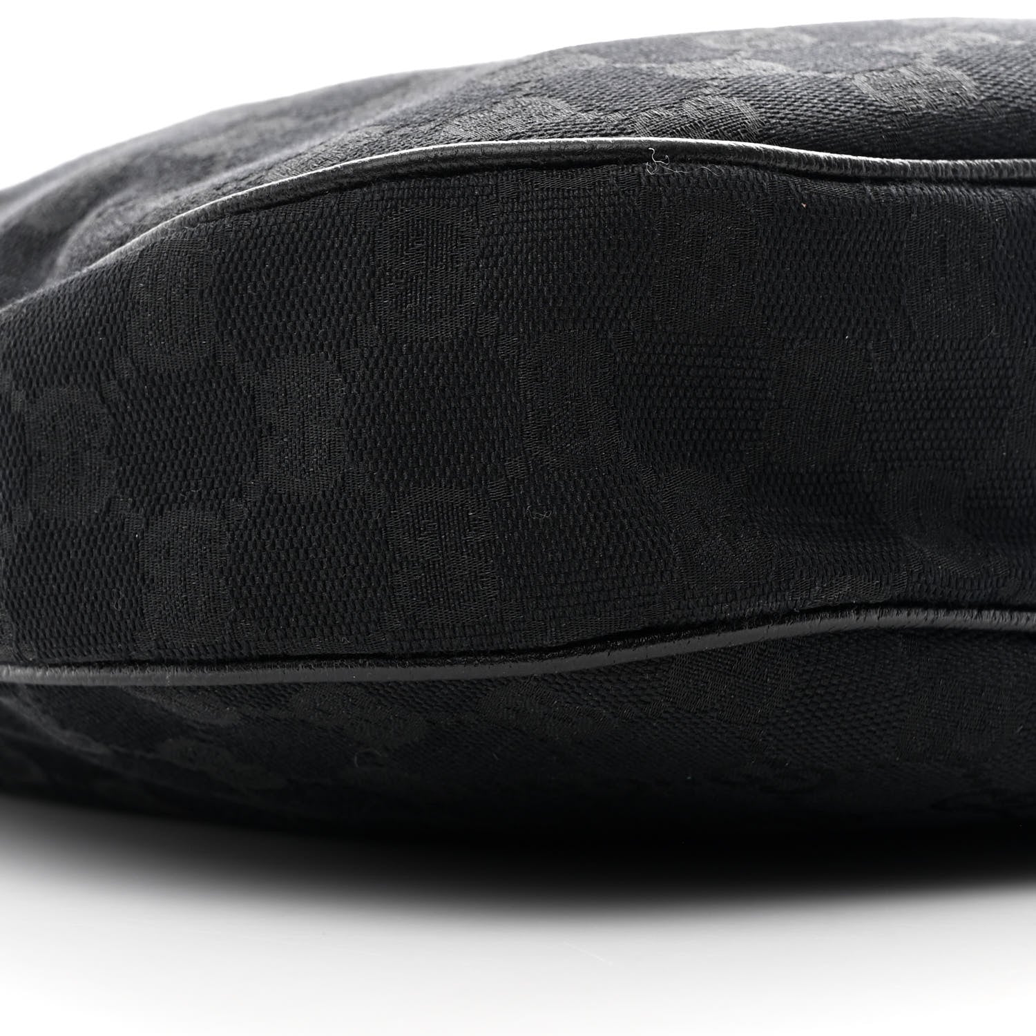 Gucci Monogram Medium Half Moon Hobo Black 8 of 9