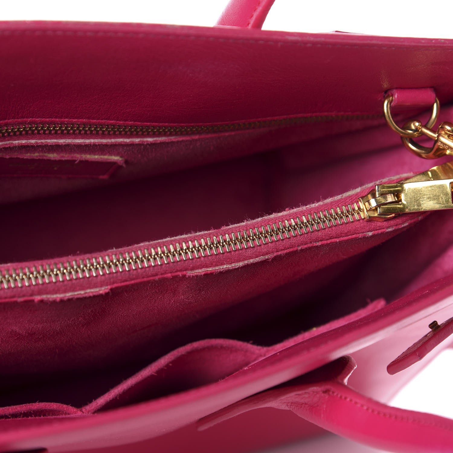 Saint Laurent Calfskin Sac De Jour Lipstick Fuchsia 9 of 14