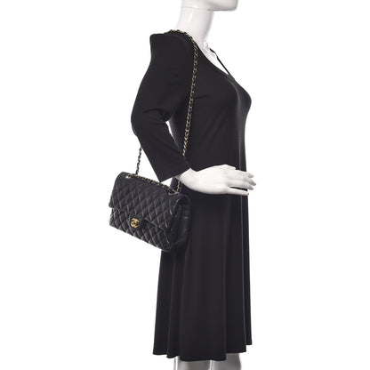 Chanel Lambskin Quilted Medium Double Flap Black 2 of 10