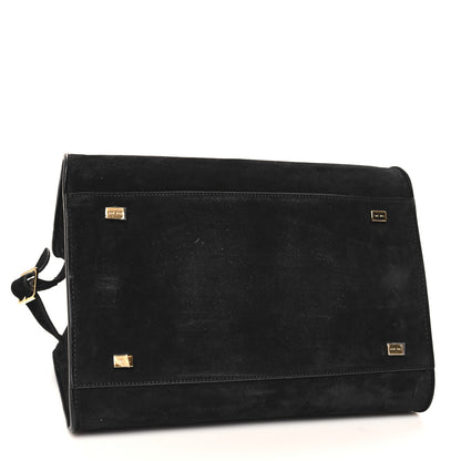 The Row Suede Soft Margaux 10 Bag Black 4 of 11