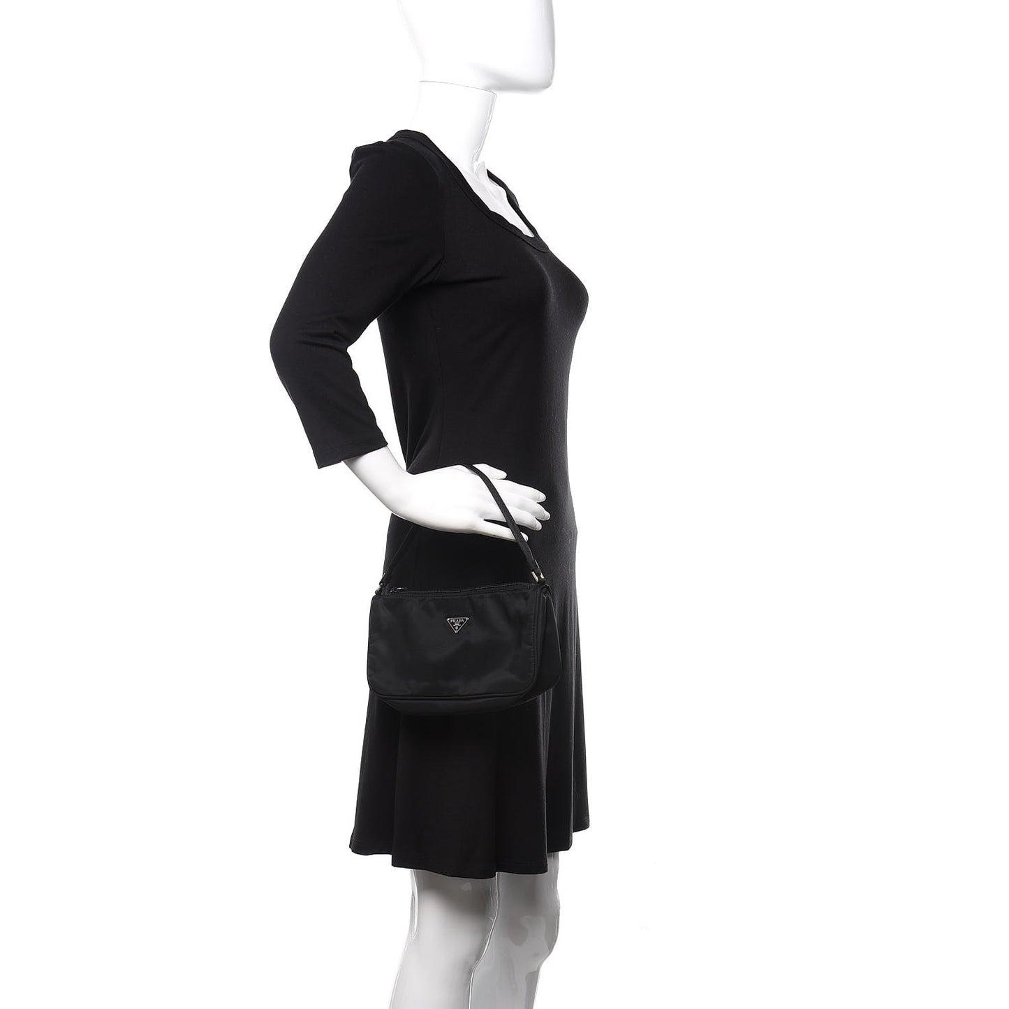 Tessuto Nylon Pochette Bag Black