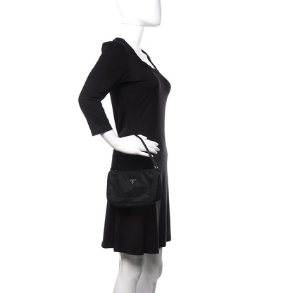 Prada Tessuto Nylon Pochette Bag Black 2 of 9
