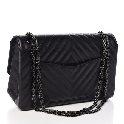Chanel Sheepskin Chevron Quilted 2.55 Reissue 226 Flap So Black 3 of 14