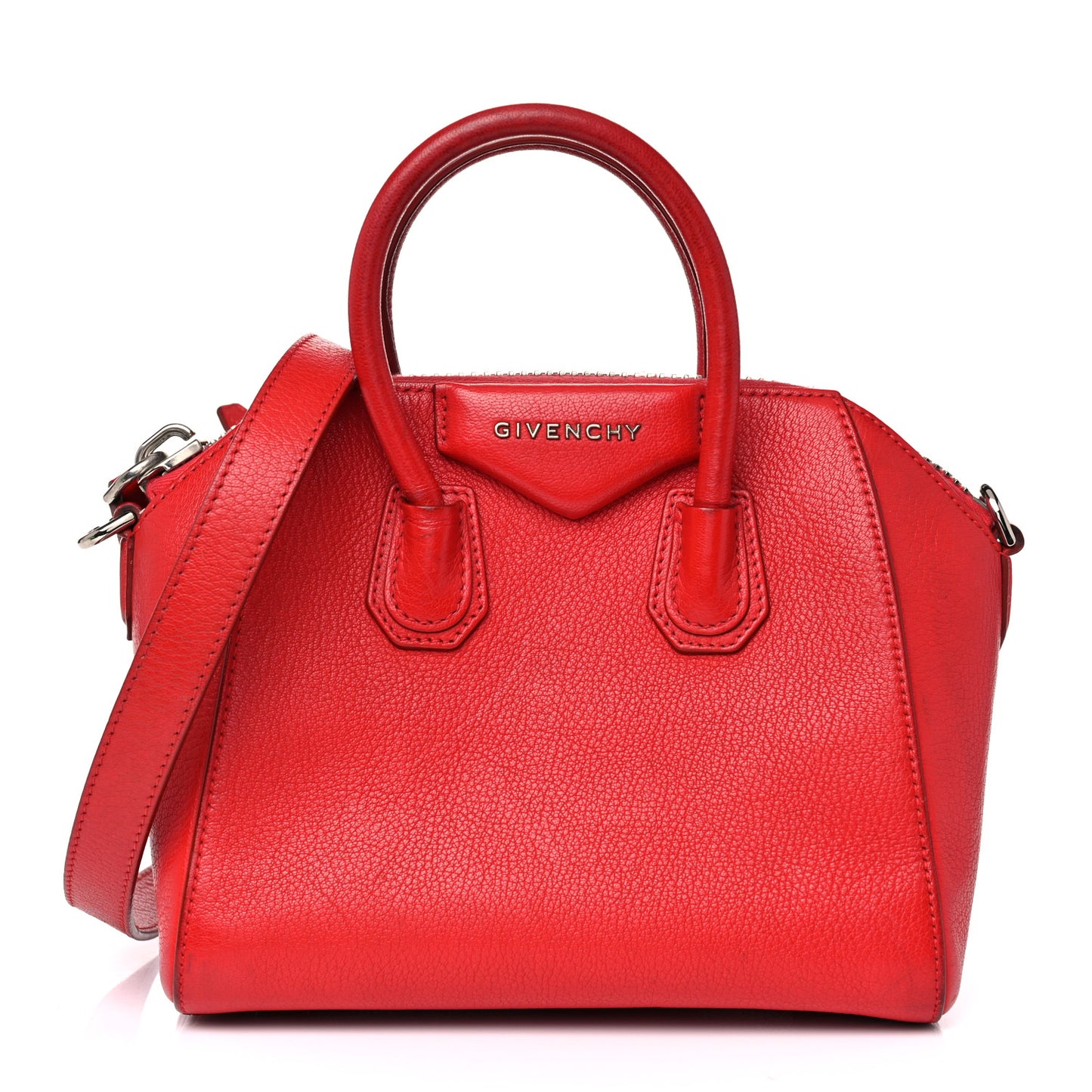 Sugar Goatskin Mini Antigona Pop Red
