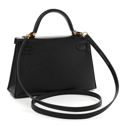 Hermes Epsom Mini Kelly Sellier 20 Black 3 of 11