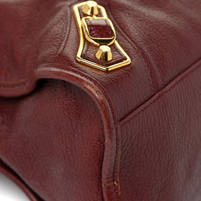 Balenciaga Chevre Gold Metallic Edge Hardware City Bordeaux 14 of 20