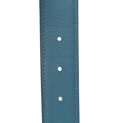 Hermes Epsom 32mm Strie H Belt 90 New Bleu Jean Bleu Navy 5 of 8