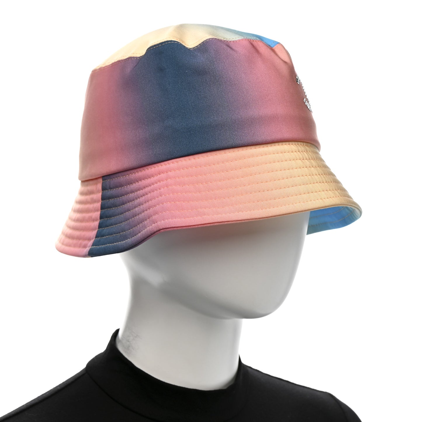 Canvas Crystal Ombre CC Bucket Hat M Pink Yellow Blue