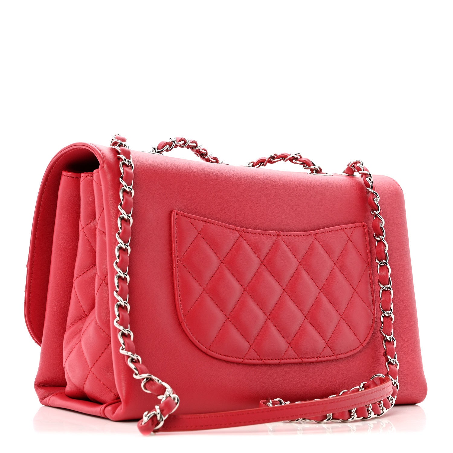 Chanel Calfskin Jumbo Tramezzo Flap Red 3 of 13
