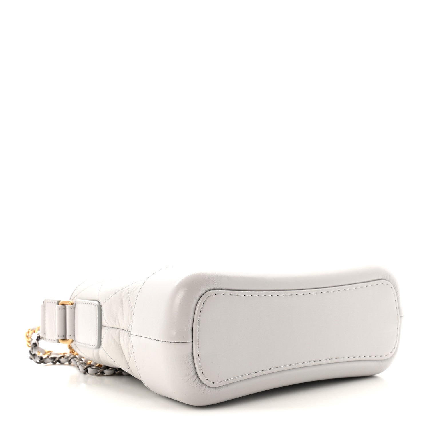 Chanel Aged Calfskin Quilted Small Gabrielle Hobo Grey 4 of 10