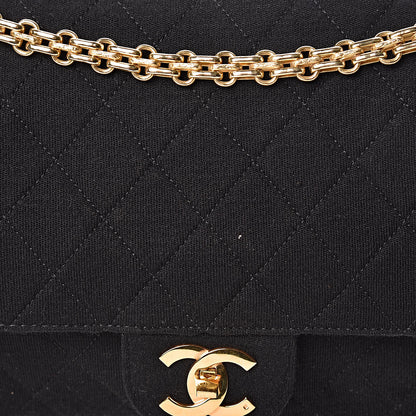 Chanel Jersey Quilted Medium Double Flap Black 10 of 10