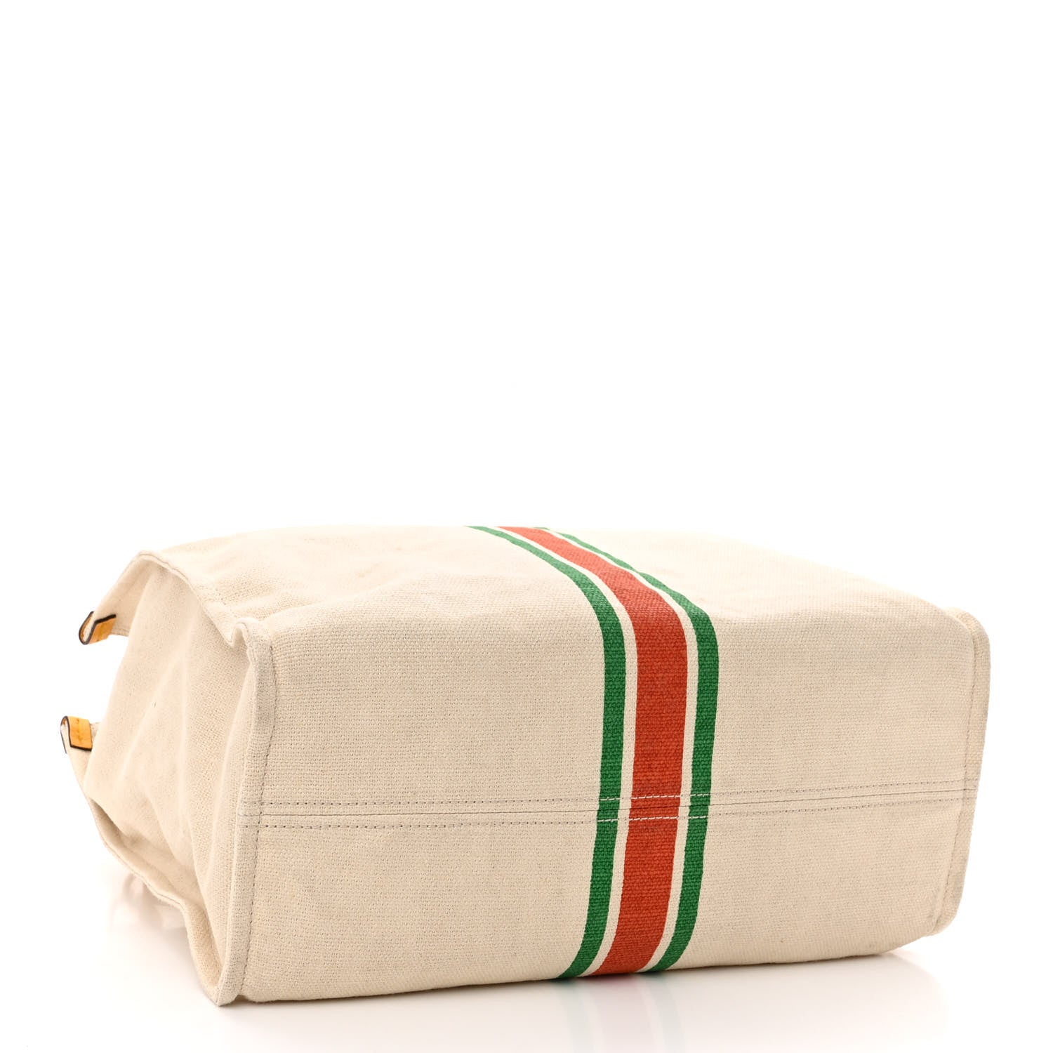 Gucci Vintage Canvas Calfskin Web Foldable Tote 4 of 10