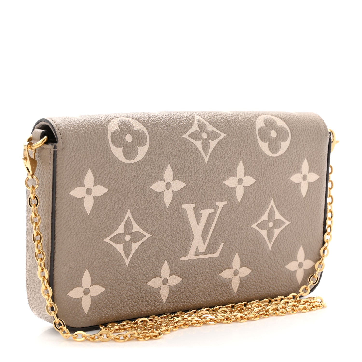 Louis Vuitton Empreinte Monogram Giant Felicie Pochette Tourterelle Creme 4 of 11