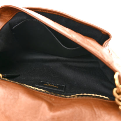Saint Laurent Crinkled Calfskin Matelasse Monogram Medium Niki Chain Satchel Light Caramel 5 of 14