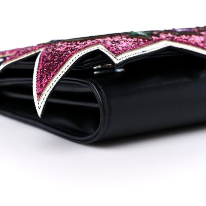 Dolce & Gabbana Laminato Dauphine Glitter Boom Clutch Black Multicolor 7 of 11