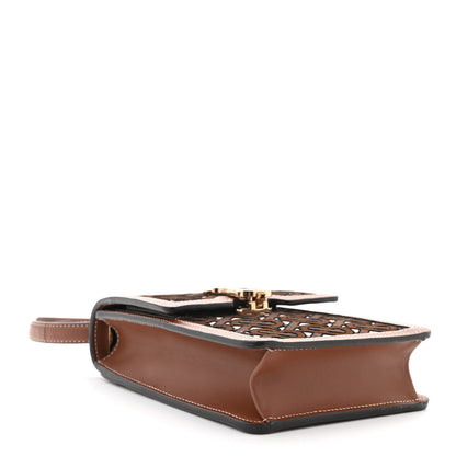 Burberry Velvet TB Mini Robin Crossbody Brown Black 4 of 9