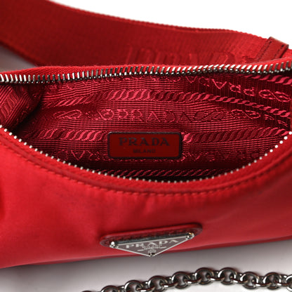 Prada Nylon Re-Edition 2005 Shoulder Bag Rosso 6 of 22