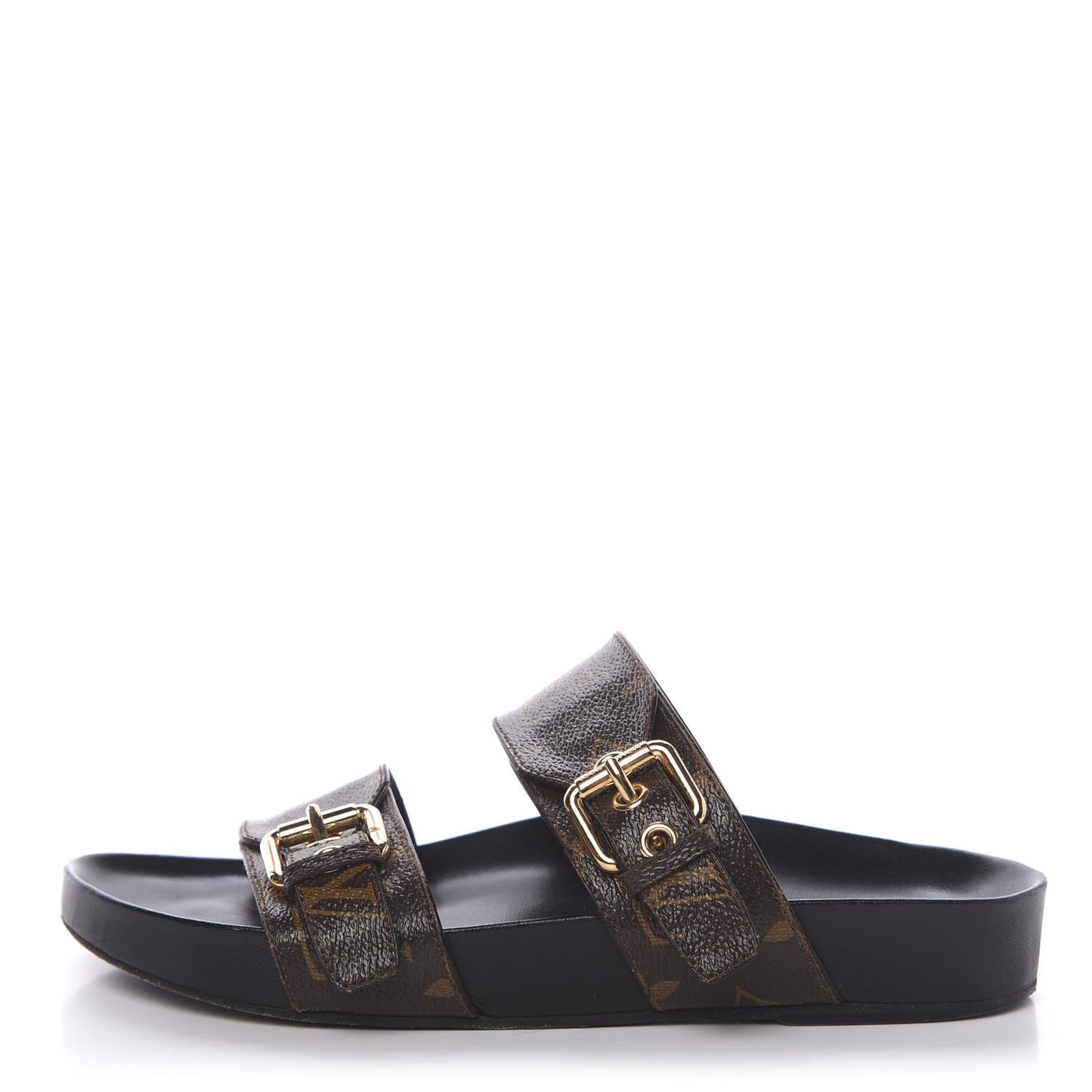 Monogram Bom Dia Mule Sandals 36 Black