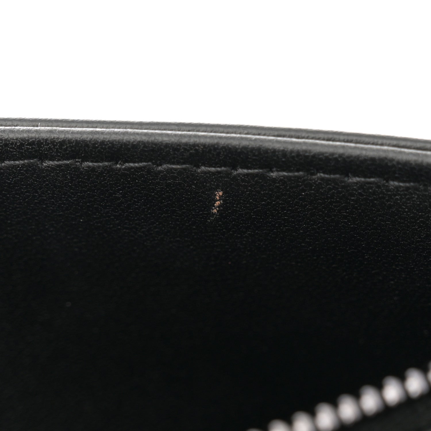 Christian Dior Calfskin Macrocannage Diamond Caro Zipped Pouch With Chain Black 13 of 14