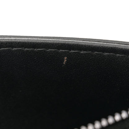 Christian Dior Calfskin Macrocannage Diamond Caro Zipped Pouch With Chain Black 13 of 14