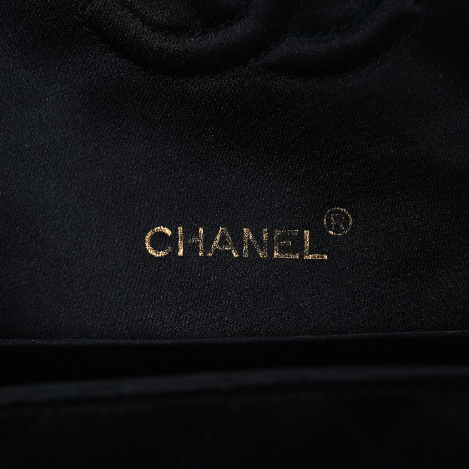 Chanel Satin Quilted Flap Shoulder Bag Black Gold 6 of 11