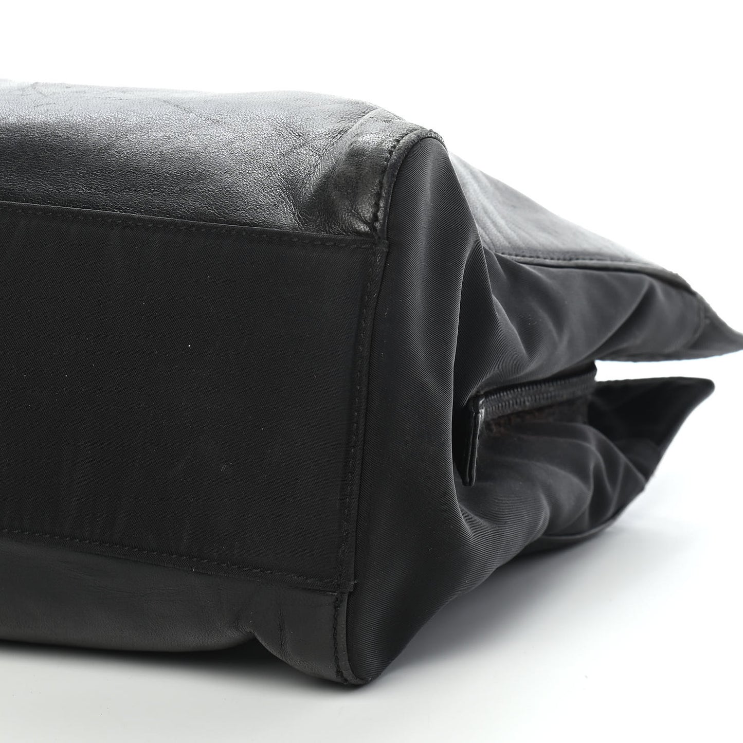 Nappa Nylon Chain Tote Black