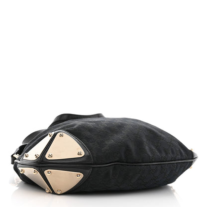 Gucci Monogram Medium Indy Top Handle Hobo Black 4 of 10