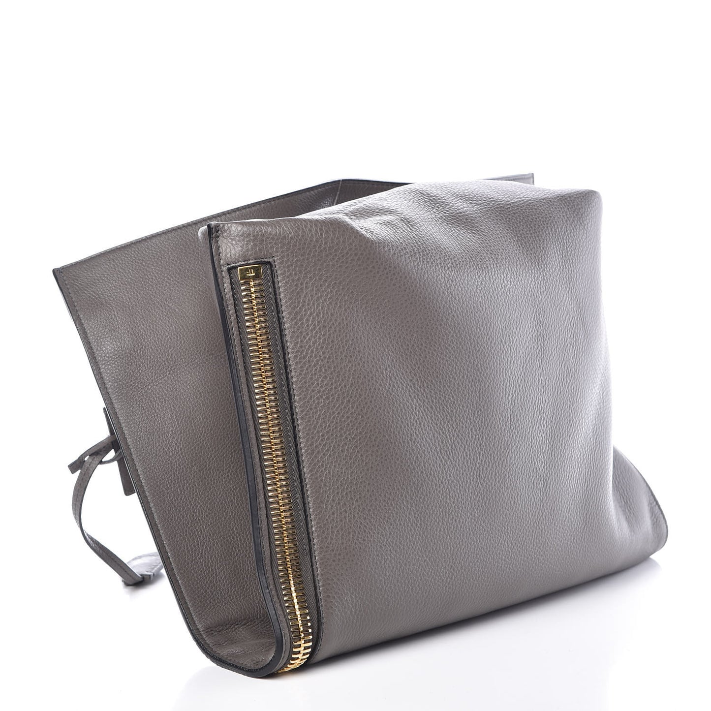 Calfskin Large Alix Padlock Zip Shoulder Bag Graphite