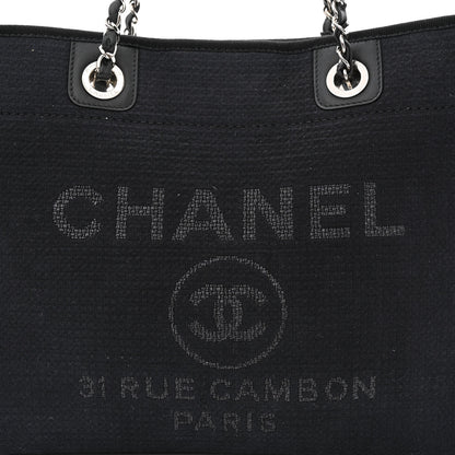 Chanel Mixed Fibers Small Deauville Tote Black 10 of 13