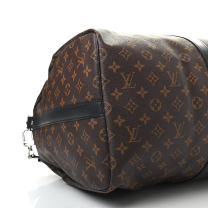 Louis Vuitton Monogram Macassar Keepall Bandouliere 55 8 of 13