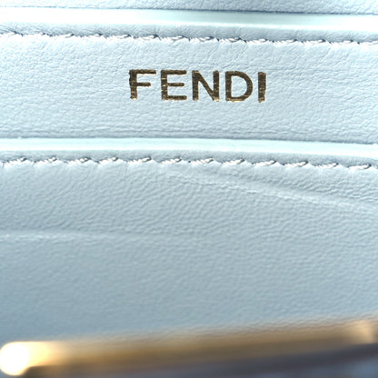 Fendi Shiny Alligator Shiny Nappa Petite Peekaboo Iconic Satchel Denim 6 of 10