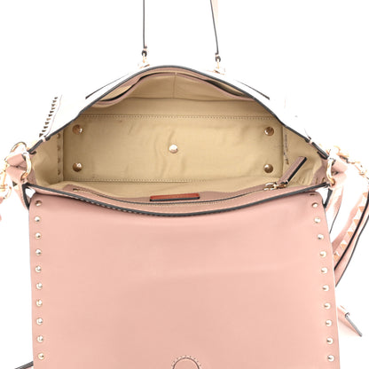 Valentino Garavani Smooth Calfskin Rockstud Top Handle Shoulder Bag Poudre 7 of 12