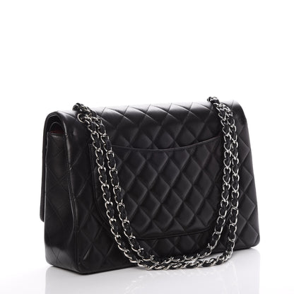 Chanel Lambskin Quilted Maxi Double Flap Black 4 of 8