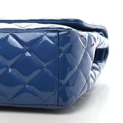 Chanel Patent Quilted Maxi Double Flap Blue 8 of 8