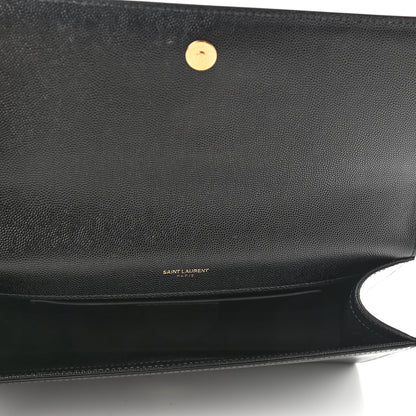 Saint Laurent Grain De Poudre Monogram Cassandre Clutch Black 5 of 8