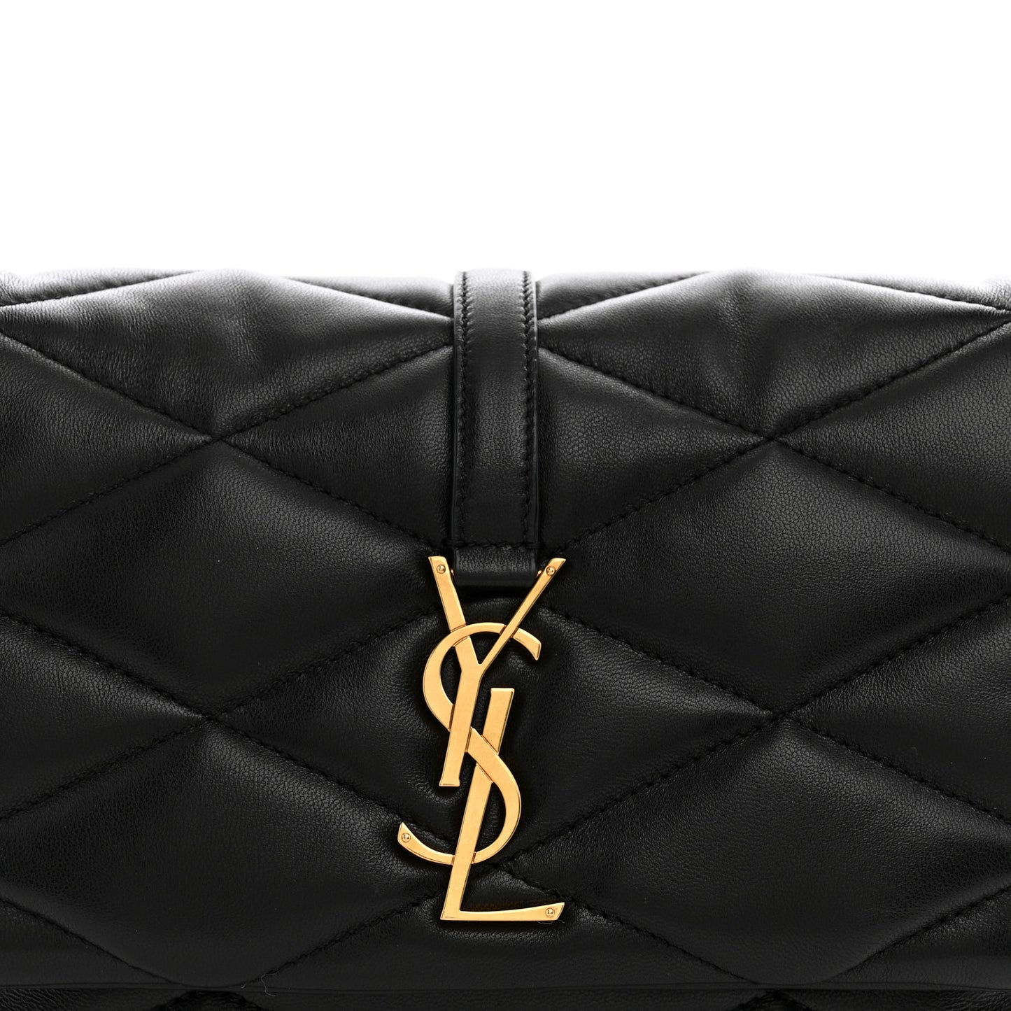 Lambskin Quilted Le 57 Diamond Shoulder Bag Black