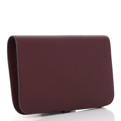 Hermes Togo Dogon Duo Wallet Bordeaux 3 of 13