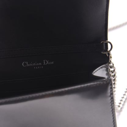 Christian Dior Metallic Patent Micro-Cannage Baby Diorama Flap Bag Silver 7 of 8