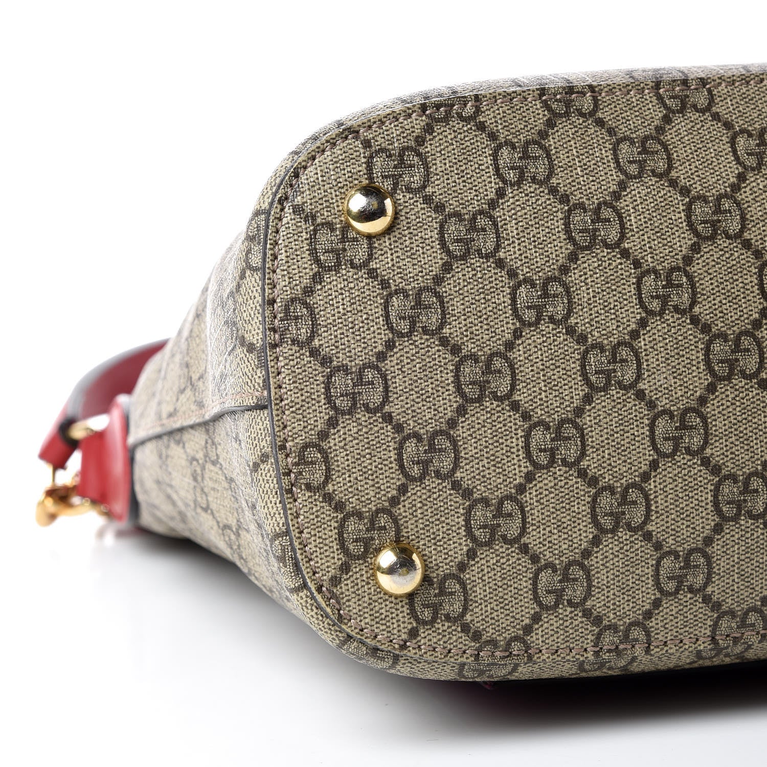 Gucci GG Supreme Monogram Linea A Hobo Red 5 of 14