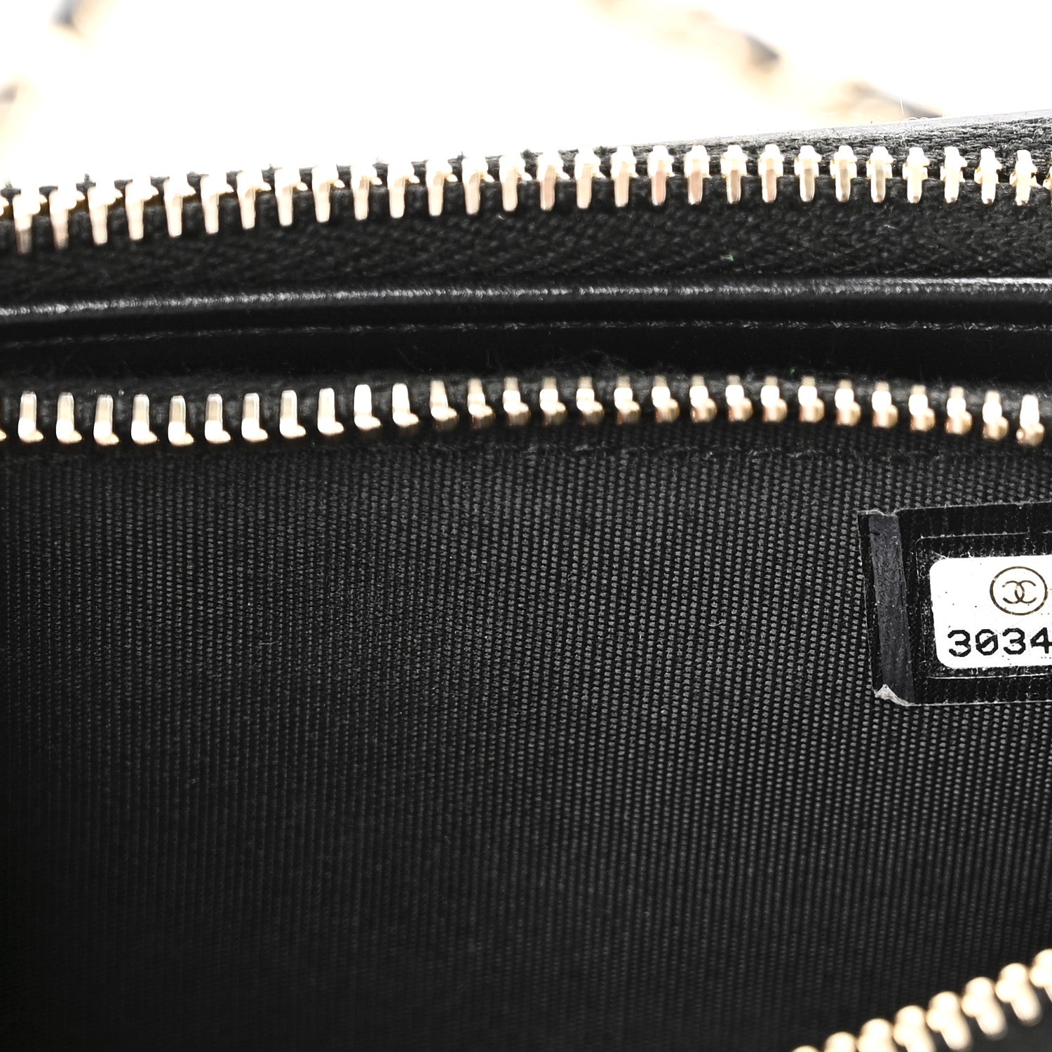 Chanel Caviar Quilted CC Filigree Clutch With Chain Beige Black 10 of 13