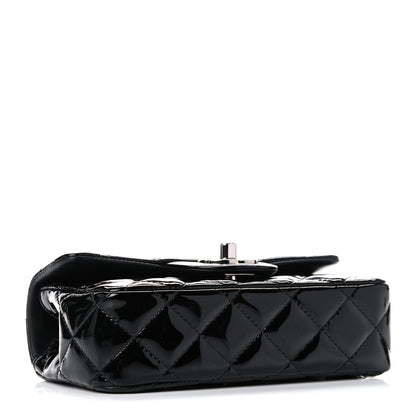 Chanel Patent Calfskin Quilted Extra Mini Rectangular Flap Black 4 of 13