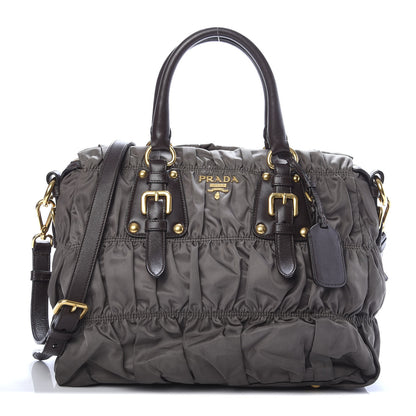 Prada Tessuto Nylon Gaufre Tote Fumo 1 of 12