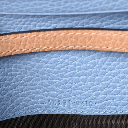Gucci Dollar Calfskin Mini Swing Wallet Bag Camelia Mineral Blue 7 of 8