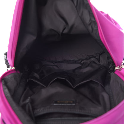 Balenciaga Sport Nylon Logo Embroidered S Wheel Backpack Fuchsia Black 5 of 12