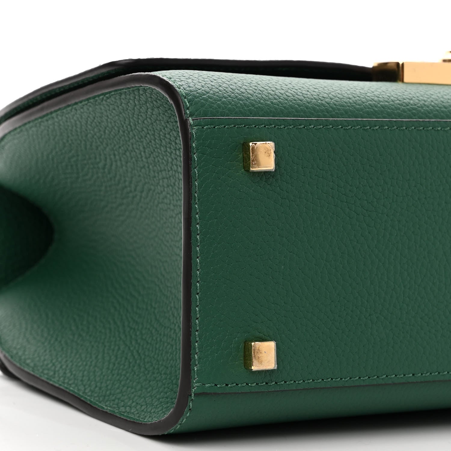 Moynat Taurillon Blush Rejane PM Emerald 8 of 9